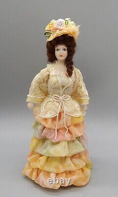 Vintage OOAK Porcelain Victorian Woman Doll Artisan Dollhouse Miniature 112