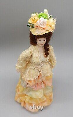 Vintage OOAK Porcelain Victorian Woman Doll Artisan Dollhouse Miniature 112