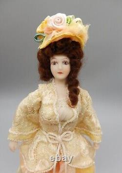 Vintage OOAK Porcelain Victorian Woman Doll Artisan Dollhouse Miniature 112