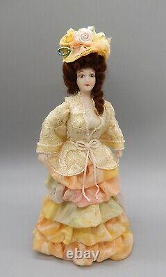 Vintage OOAK Porcelain Victorian Woman Doll Artisan Dollhouse Miniature 112