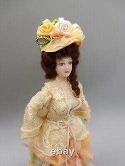 Vintage OOAK Porcelain Victorian Woman Doll Artisan Dollhouse Miniature 112