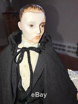 Vintage Phantom Of The Opera Franklin Heirloom Porcelain Dolls, Mint