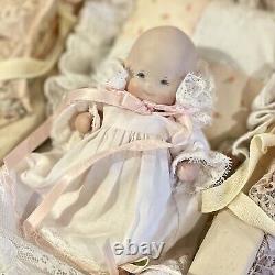 Vintage Phyllis Parkins Porcelain Doll with Pram Carriage & Accessories Signed'91