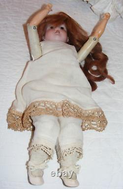 Vintage Porcelain 16 Doll Kid Body Armand Germany 370 Original