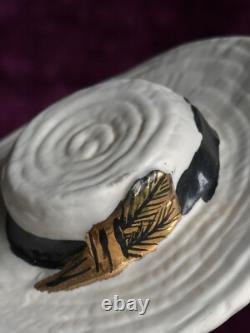 Vintage Porcelain 17 Emma Clear Gibson Girl Lady Doll with Molded Hat