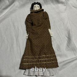 Vintage Porcelain 1800s German China Head Doll With Original Body/refurbished Do