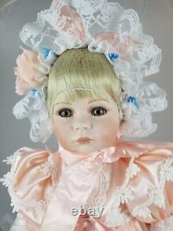 Vintage Porcelain Artist Baby Girl in Lace, Artist Signed by Thelma ReschNIOB