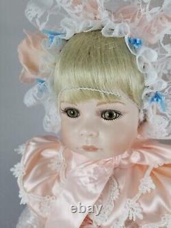 Vintage Porcelain Artist Baby Girl in Lace, Artist Signed by Thelma ReschNIOB