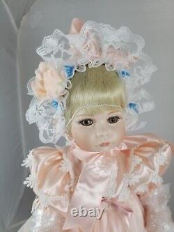 Vintage Porcelain Artist Baby Girl in Lace, Artist Signed by Thelma ReschNIOB