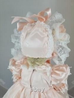 Vintage Porcelain Artist Baby Girl in Lace, Artist Signed by Thelma ReschNIOB