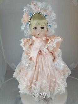 Vintage Porcelain Artist Baby Girl in Lace, Artist Signed by Thelma ReschNIOB