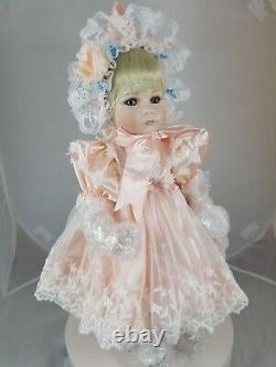 Vintage Porcelain Artist Baby Girl in Lace, Artist Signed by Thelma ReschNIOB