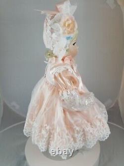 Vintage Porcelain Artist Baby Girl in Lace, Artist Signed by Thelma ReschNIOB