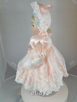 Vintage Porcelain Artist Baby Girl in Lace, Artist Signed by Thelma ReschNIOB