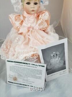 Vintage Porcelain Artist Baby Girl in Lace, Artist Signed by Thelma ReschNIOB