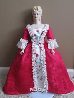 Vintage Porcelain Bisque French Regency Fashion Doll made by Maggie Head Kane