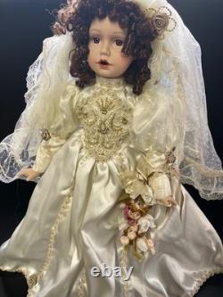 Vintage Porcelain Bride Doll 23 inches tall no box