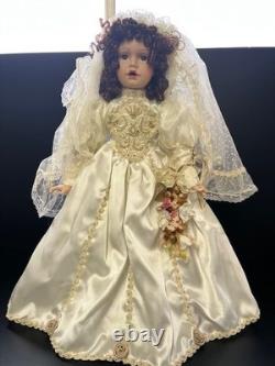 Vintage Porcelain Bride Doll 23 inches tall no box