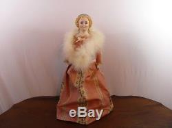 Vintage Porcelain China Head EMMA CLEAR Lady Doll With Snood