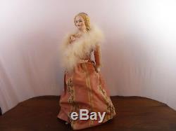 Vintage Porcelain China Head EMMA CLEAR Lady Doll With Snood