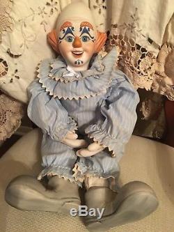 Vintage, Porcelain Clown Doll