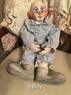Vintage, Porcelain Clown Doll