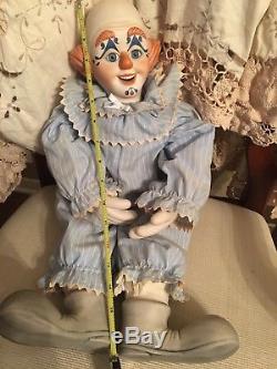 Vintage, Porcelain Clown Doll