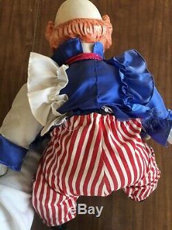 Vintage Porcelain Clown Doll Bozo The Clown It Music Box Rare Old 22 Long Colle