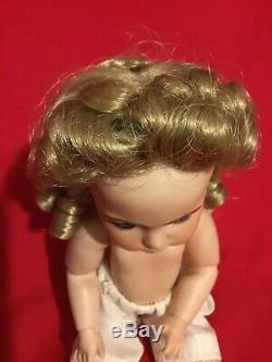 Vintage Porcelain Doll 1973 Bru Jun Reproduction Doll and Intricate Blonde Wig