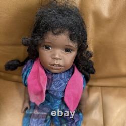 Vintage Porcelain Doll 1992 African American Jahmelia By Frances Lynn