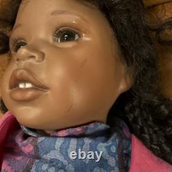 Vintage Porcelain Doll 1992 African American Jahmelia By Frances Lynn