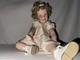 Vintage Porcelain Doll 1996 Shirley Temple Danbury Mint Uranium Green Eyes