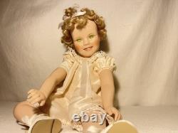 Vintage Porcelain Doll 1996 Shirley Temple Danbury Mint Uranium Green Eyes