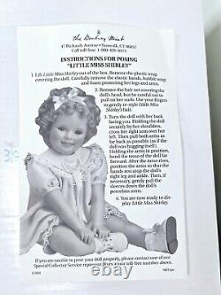 Vintage Porcelain Doll 1996 Shirley Temple Danbury Mint Uranium Green Eyes