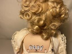 Vintage Porcelain Doll 1996 Shirley Temple Danbury Mint Uranium Green Eyes