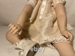 Vintage Porcelain Doll 1996 Shirley Temple Danbury Mint Uranium Green Eyes