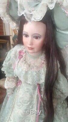 Vintage Porcelain Doll By Judith Turner 1997 36all Original