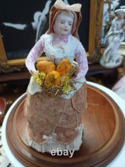 Vintage Porcelain Doll Figurine Melon Seller