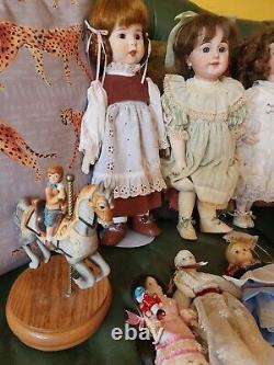 Vintage Porcelain Doll Lot Of 7 Collectibles