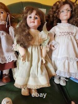 Vintage Porcelain Doll Lot Of 7 Collectibles