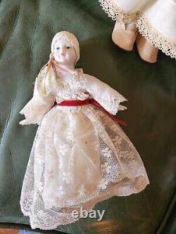 Vintage Porcelain Doll Lot Of 7 Collectibles