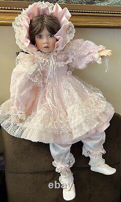 Vintage Porcelain Doll Rae Ann By Janis Berard, LE #40/1000, 32 in