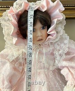 Vintage Porcelain Doll Rae Ann By Janis Berard, LE #40/1000, 32 in