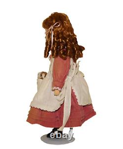 Vintage Porcelain Doll Red Hair Brown Eyes 16 SCARCE DOLL Marked 686A