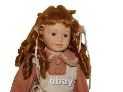 Vintage Porcelain Doll Red Hair Brown Eyes 16 SCARCE DOLL Marked 686A