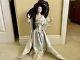 Vintage Porcelain Doll With Dress And Stand 23 Doll