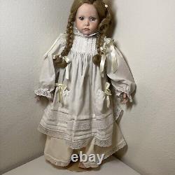 Vintage Porcelain Dolls Collectible 1990 #387/500 With Stand No Box Rare 24