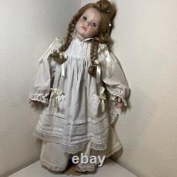 Vintage Porcelain Dolls Collectible 1990 #387/500 With Stand No Box Rare 24