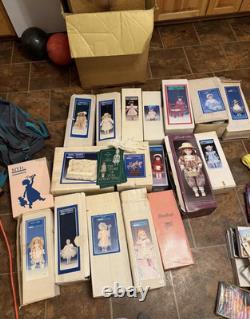 Vintage Porcelain Dolls In Perfect Condition All In Original Box Boxes Show Age