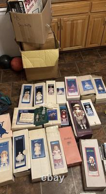Vintage Porcelain Dolls In Perfect Condition All In Original Box Boxes Show Age